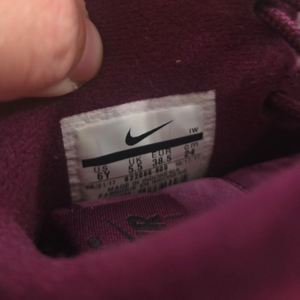 Nike Air Force 1 High WB GS 'Bordeaux' sneaker shoes youths size 6 - Picture 5 of 5